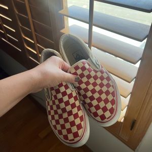 Red checkered vans